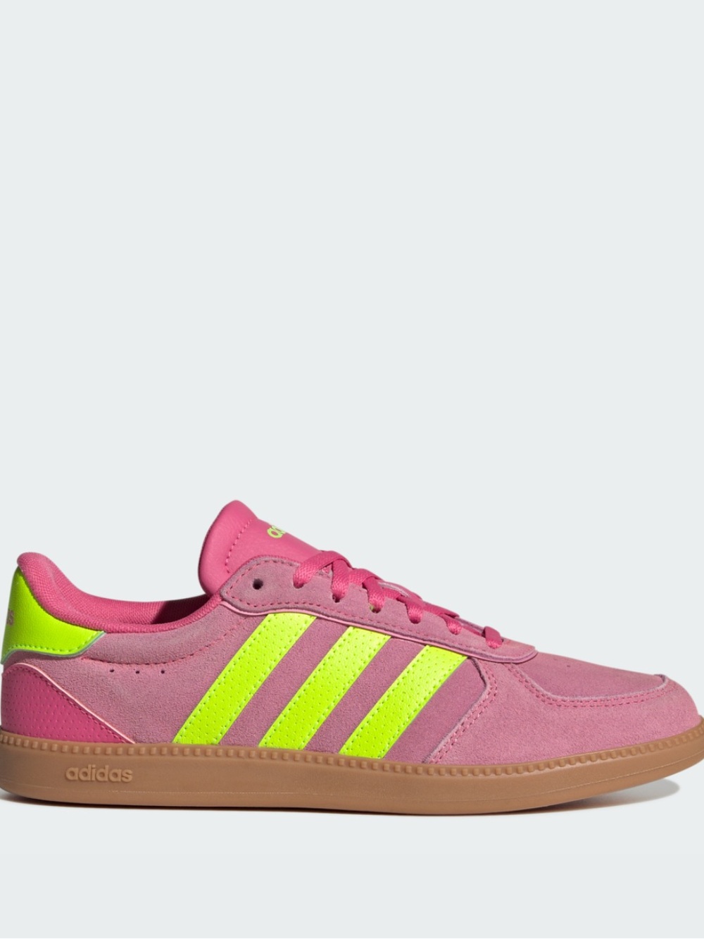 Adidas Breaknet Sleek Shoes Pink Neon Green Gum Sole Women’s Size 8.5